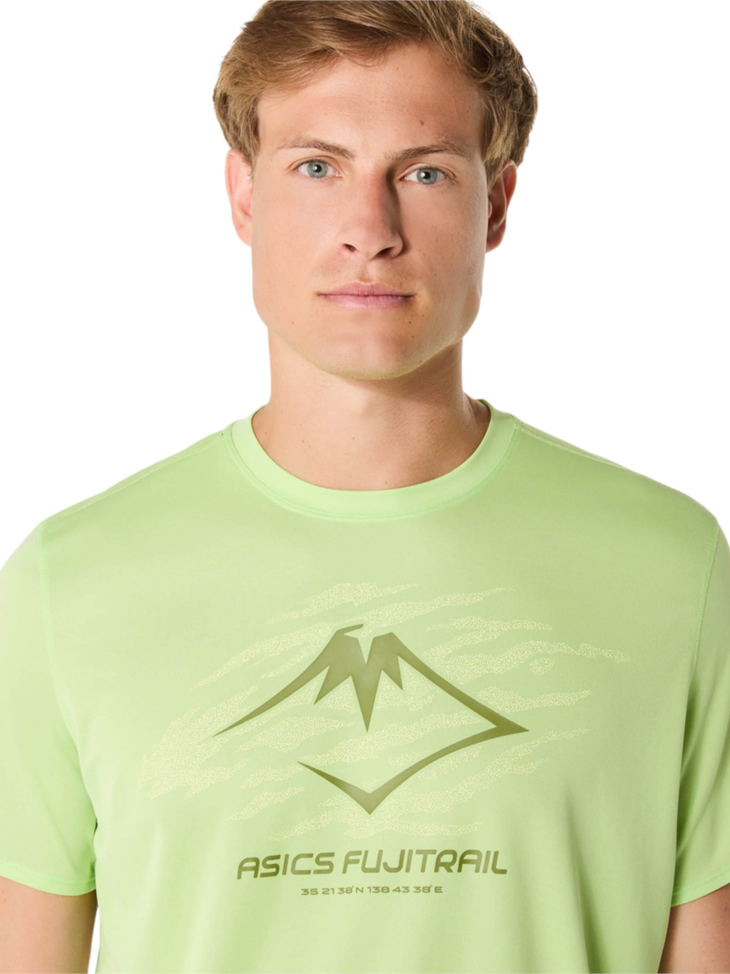 ASICS Shirt 'ASICS Fujitrail Logo SS Top' in Groen