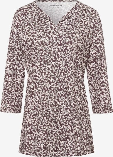 Green Cotton 3/4-Arm-Shirt Splitneck-Shirt in braun, Produktansicht