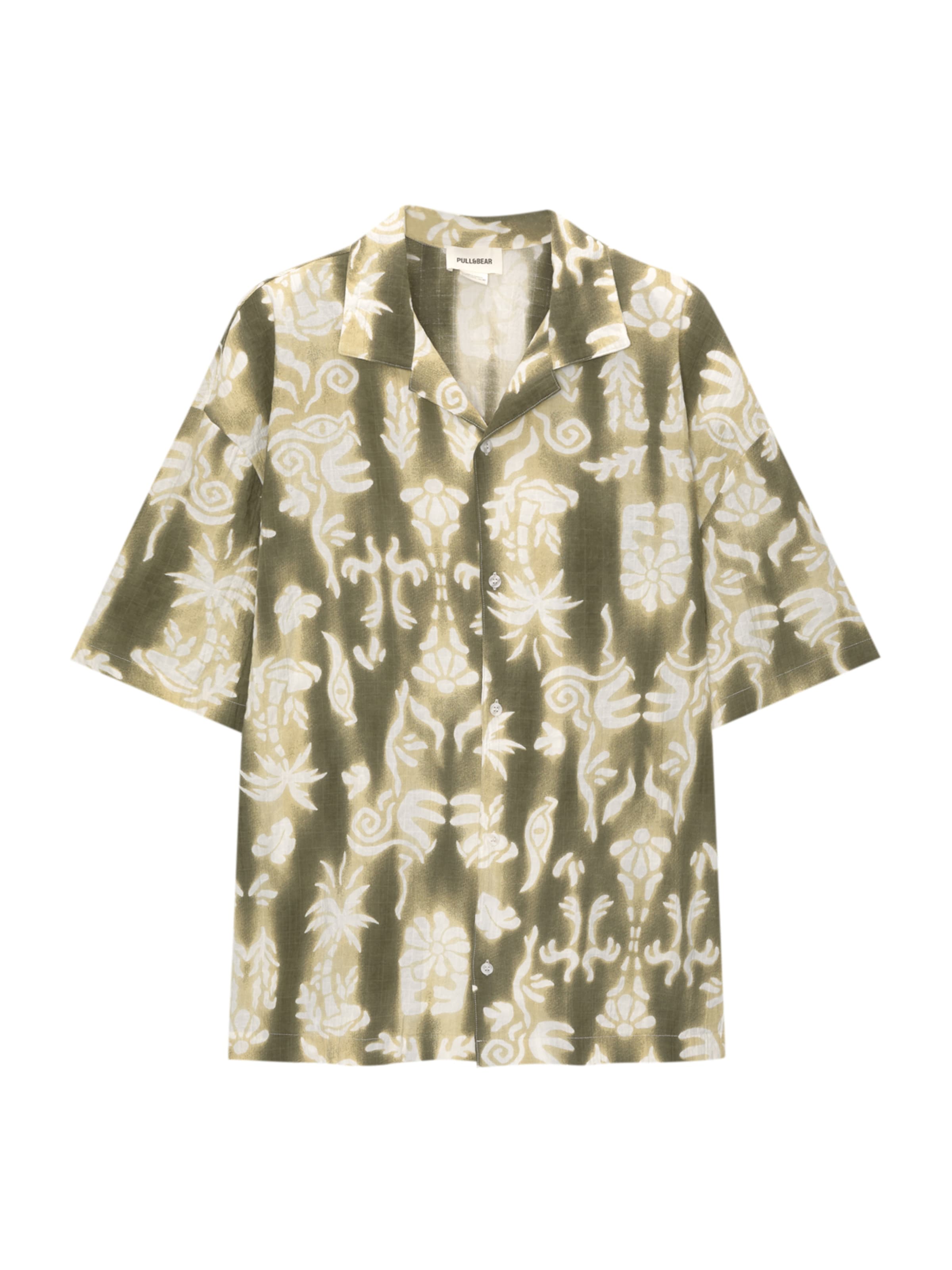 Pull&Bear Comfort fit Koszula w kolorze zielony: przód