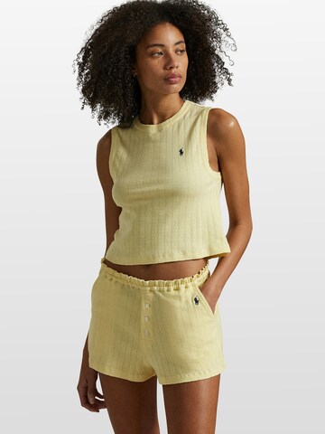 Pyjama ' Polo Pointelle ' Polo Ralph Lauren en jaune : devant