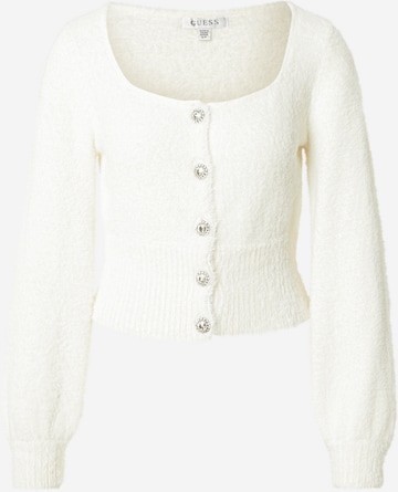 GUESS Kardigan 'MYKO' w kolorze biały: przód