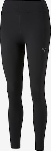 PUMA Skinny Workout Pants in Black: front