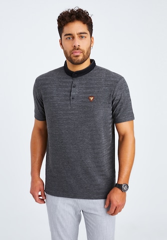 Leif Nelson T-Shirt Polo in Grau