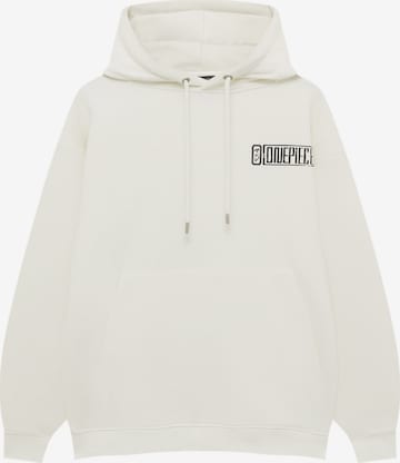 Pull&Bear Sweatshirt in Weiß: predná strana