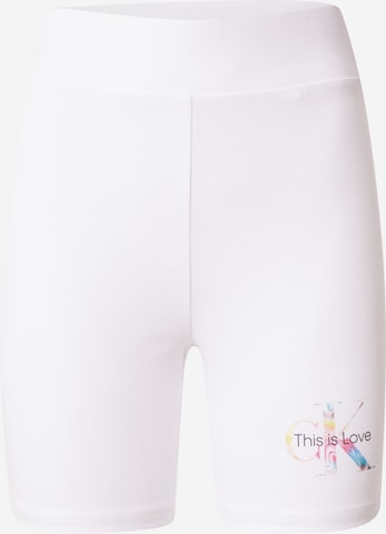 Calvin Klein Jeans Leggings 'Pride' in White: front