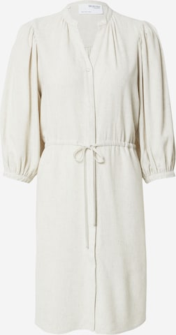 Robe-chemise 'IDA-DAMINA' SELECTED FEMME en blanc : devant