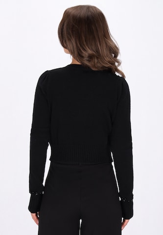 faina Gebreid vest in Zwart