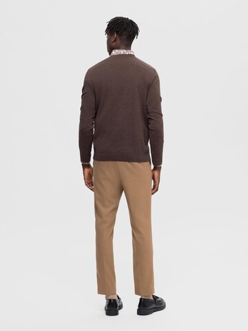 SELECTED HOMME Pulóver 'SLHBERG' - barna