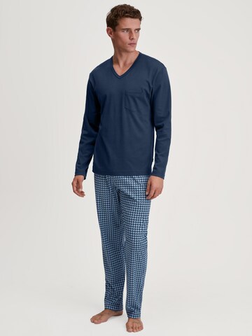 CALIDA Pyjama lang 'Relax Streamline'‌‌‌‌‌ in Blau: Vorderseite