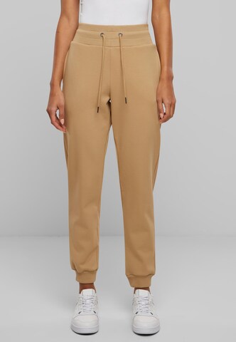 Urban Classics Tapered Παντελόνι σε μπεζ: μπροστά