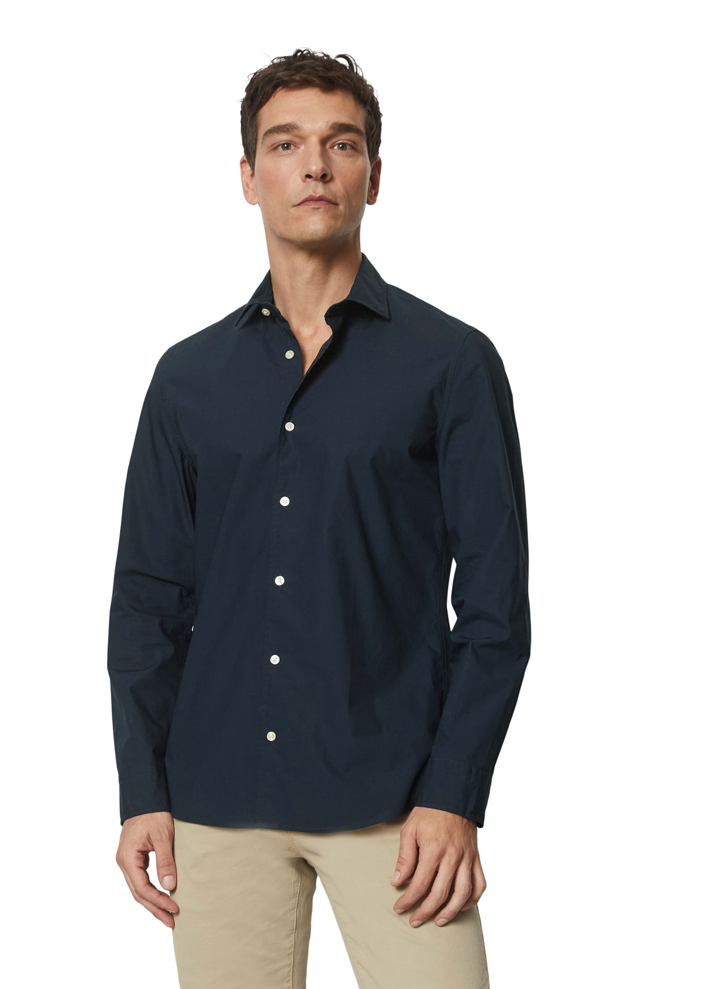 Marc O'Polo - Ajuste regular Camisa de negocios en azul: frente