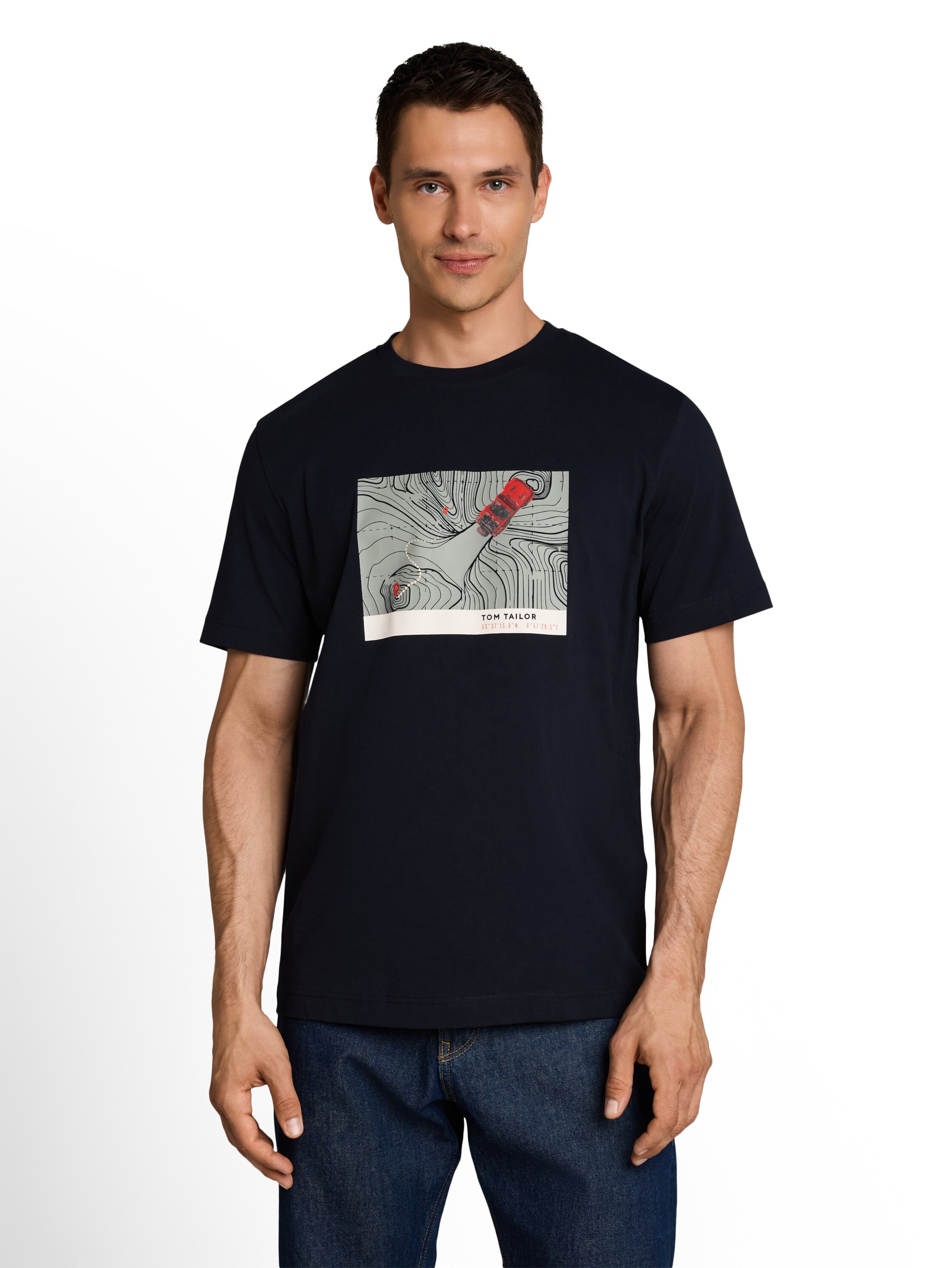 TOM TAILOR Shirt in Blue: front