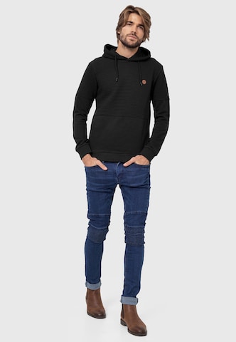 INDICODE JEANS Sweatshirt 'Franz' in Zwart
