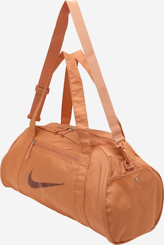 NIKE Sports Bag in Brown: front