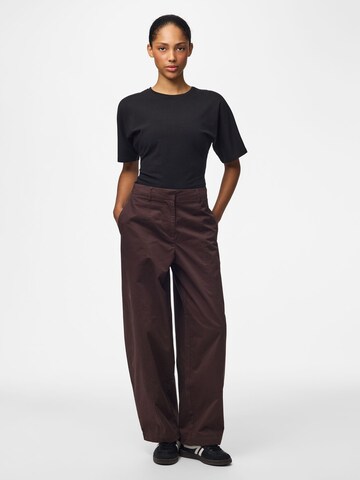 PIECES Regular Trousers 'PAM' in Brown