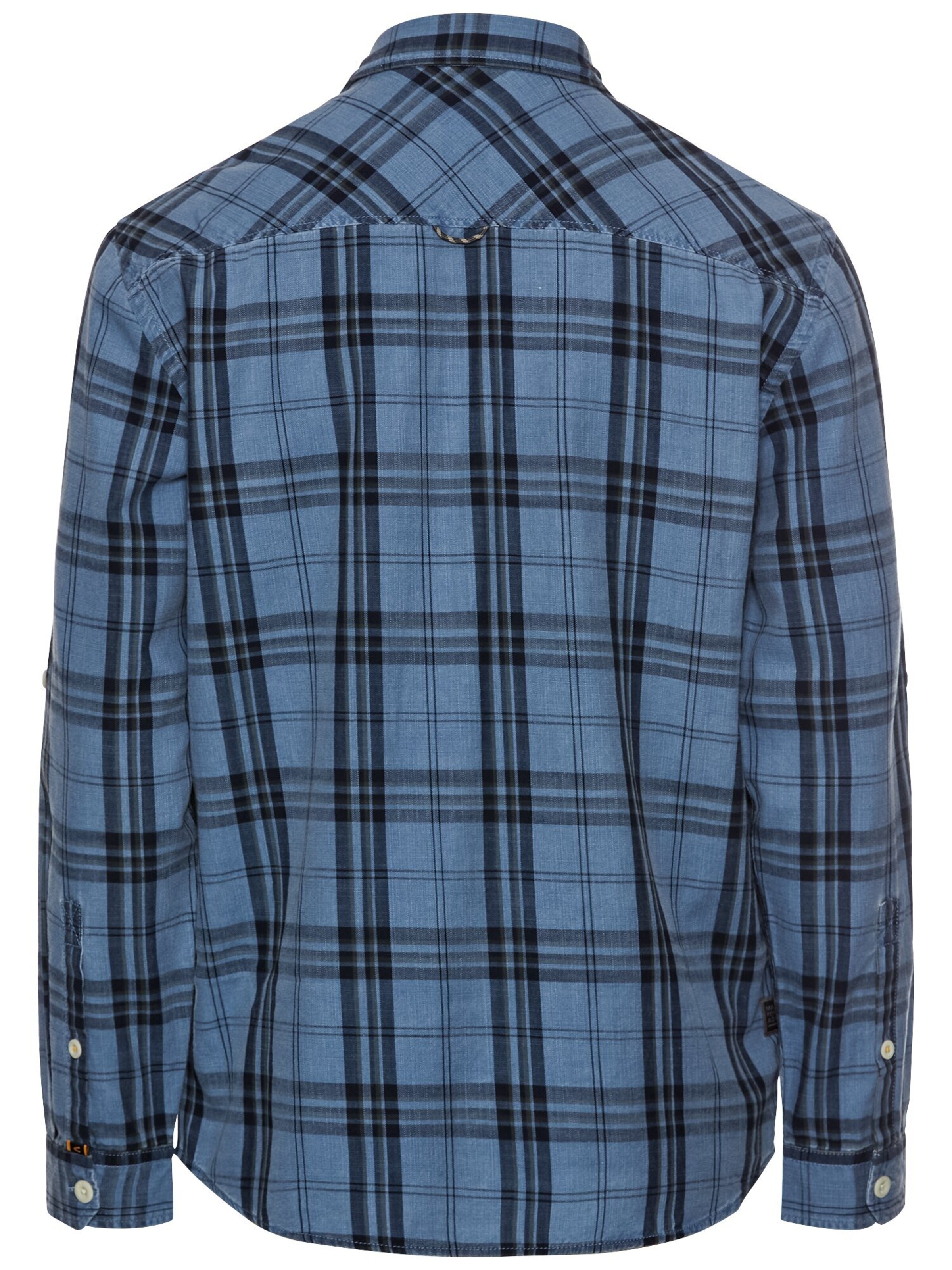 CAMEL ACTIVE Regular Fit Karohemd aus reiner Baumwolle in Blau