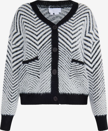 usha WHITE LABEL Knit Cardigan 'Pryam' in Black: front