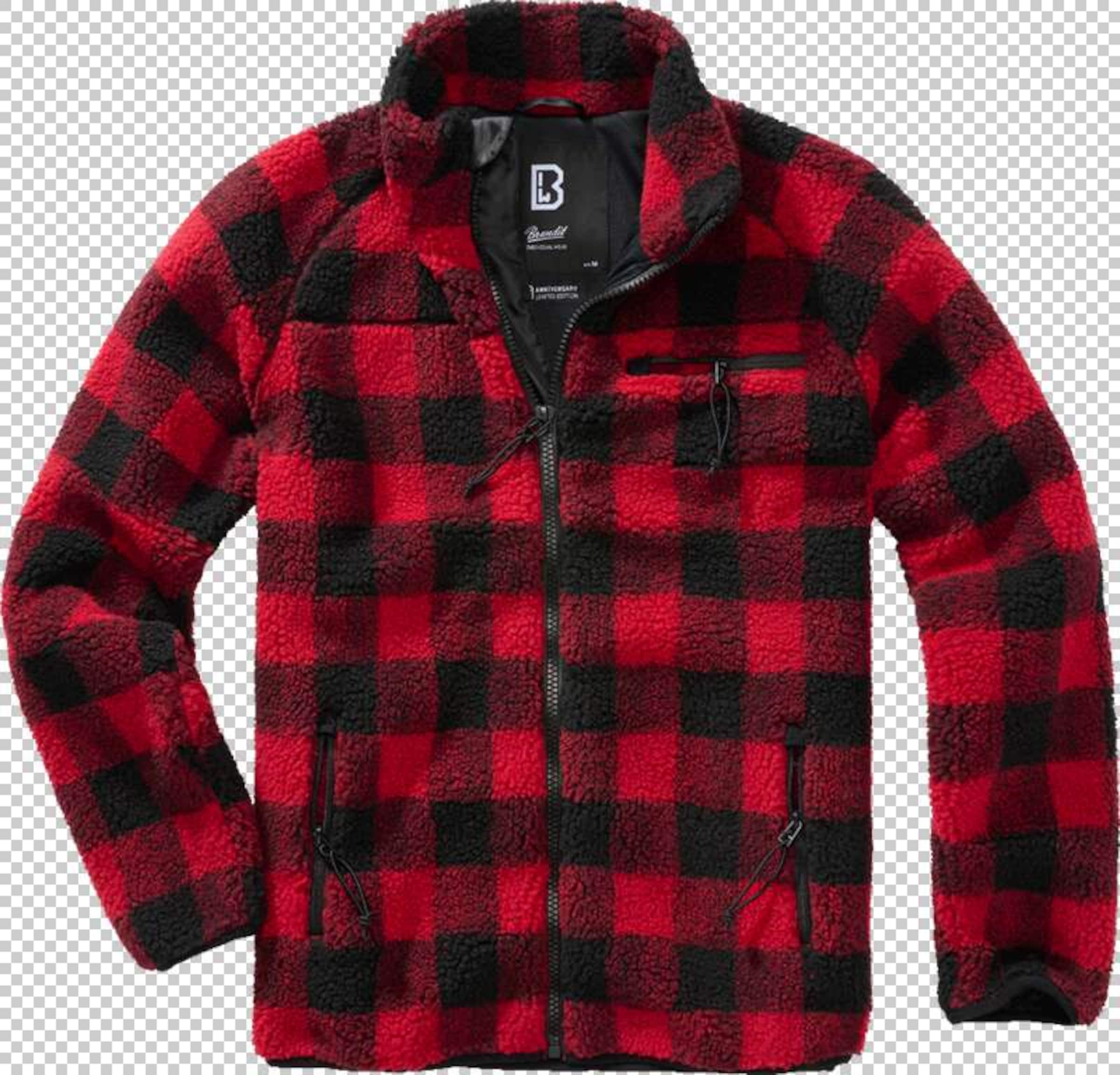 Brandit Fleecová mikina – červená: přední strana