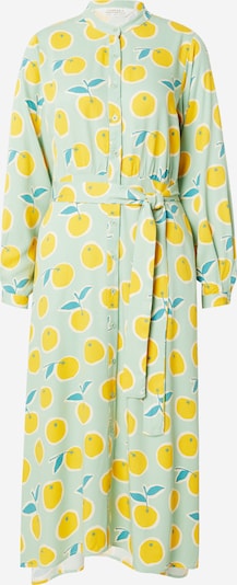 Compania Fantastica Robe-chemise en jaune / vert / menthe / blanc, Vue avec produit