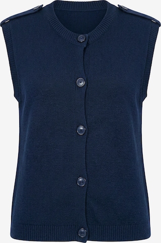 Cardigan Ulla Popken en bleu : devant