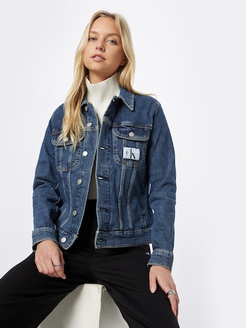 Calvin Klein Jeans Tussenjas in Blauw: voorkant