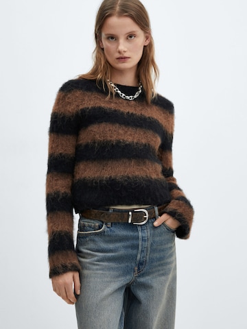 Pull-over 'TELARANY' MANGO en marron : devant