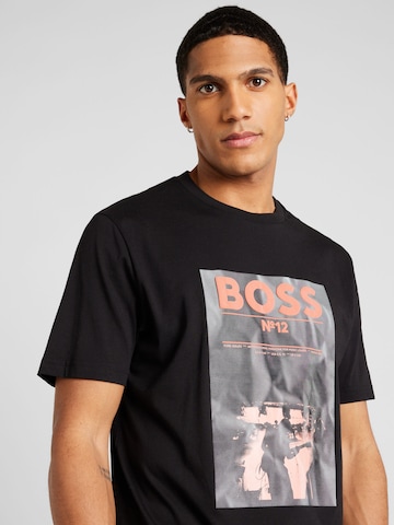 T-Shirt 'BossTicket' BOSS en noir