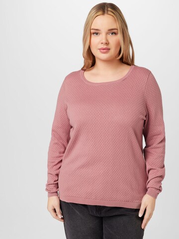 Pull-over Vero Moda Curve en rose : devant