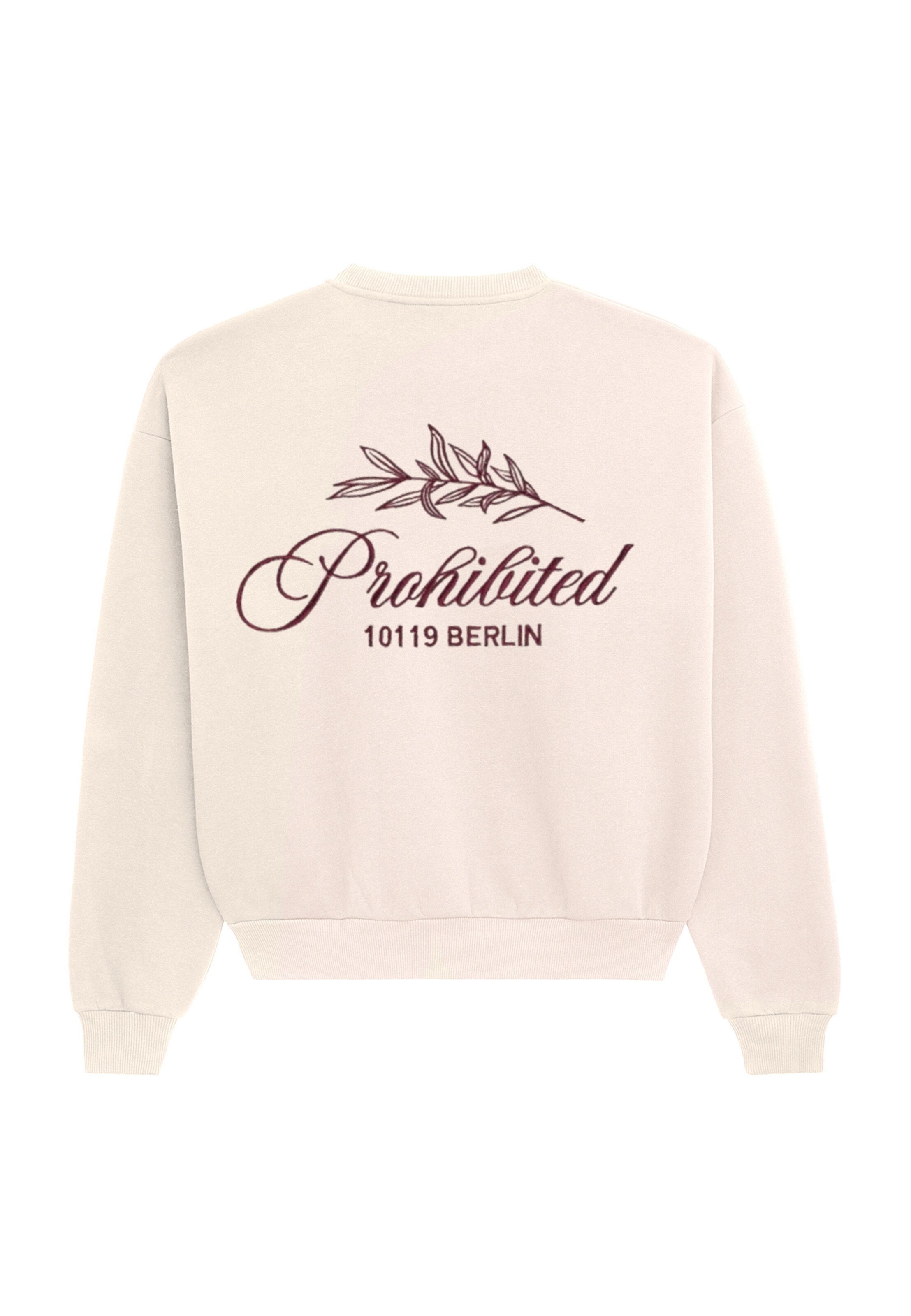 Felpa 'PB Leaf' di Prohibited in bianco