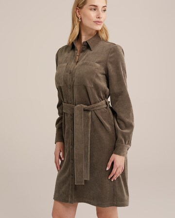 Robe-chemise WE Fashion en marron : devant