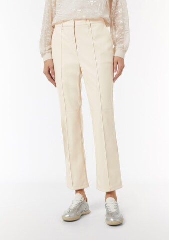 comma casual identity Loose fit Trousers in Beige: front