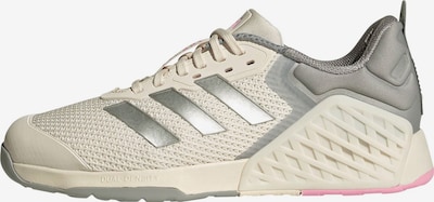 Sportiniai batai 'DROPSET 3' iš ADIDAS PERFORMANCE, spalva – pilka / sidabro pilka / vilnos balta, Prekių apžvalga