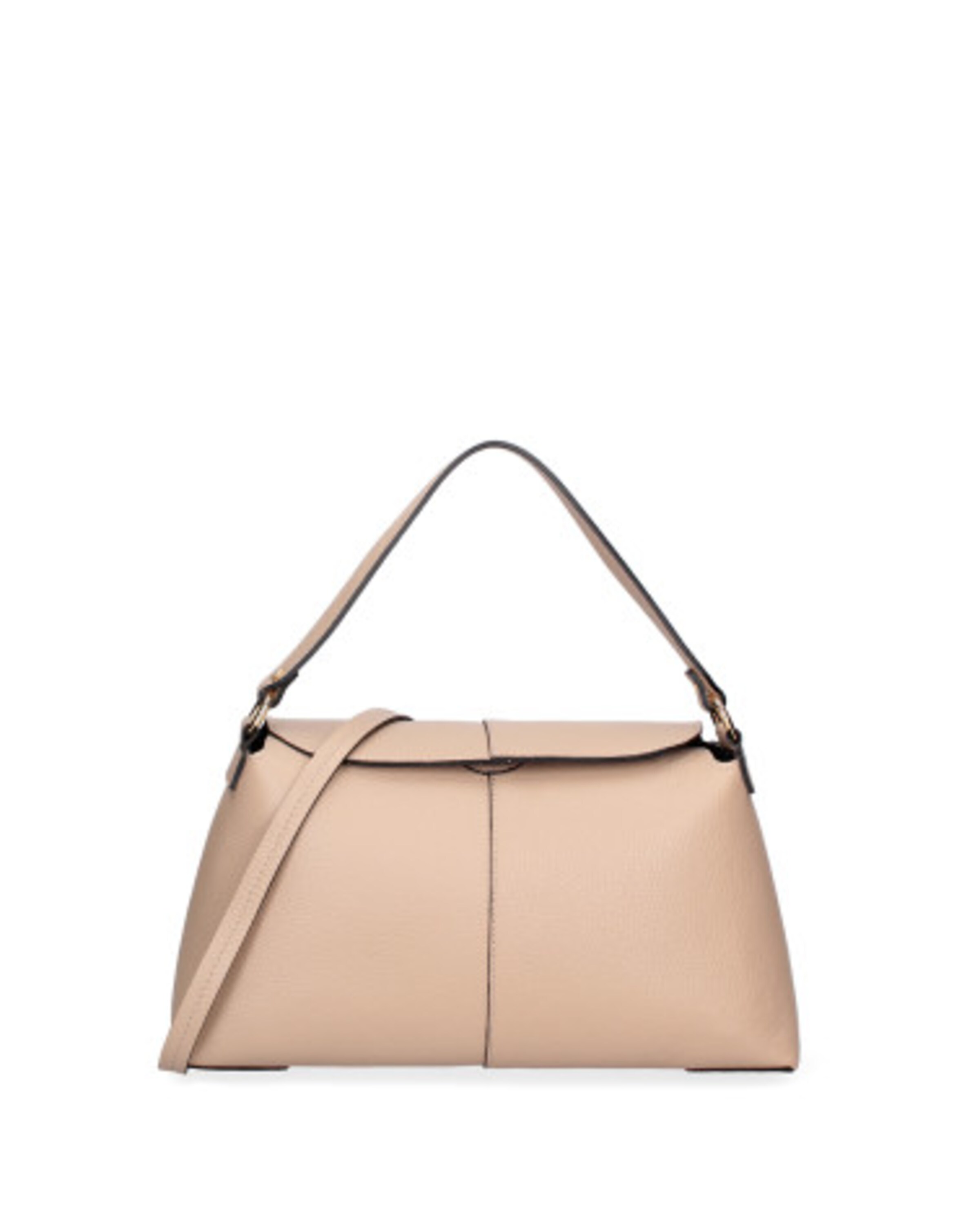 Borsa a spalla di Roberta Rossi in beige: frontale