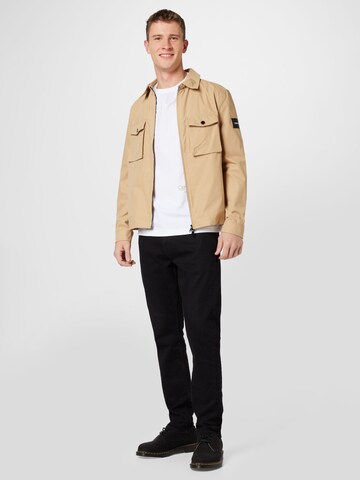 Calvin Klein Between-Season Jacket in Beige