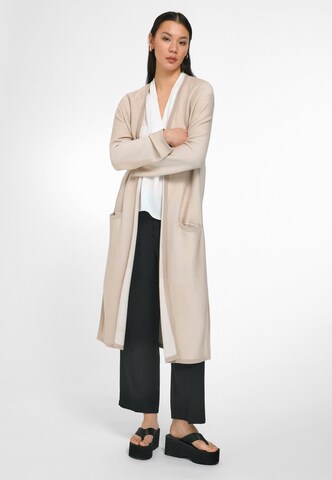 Anna Aura Gebreid vest in Beige: voorkant