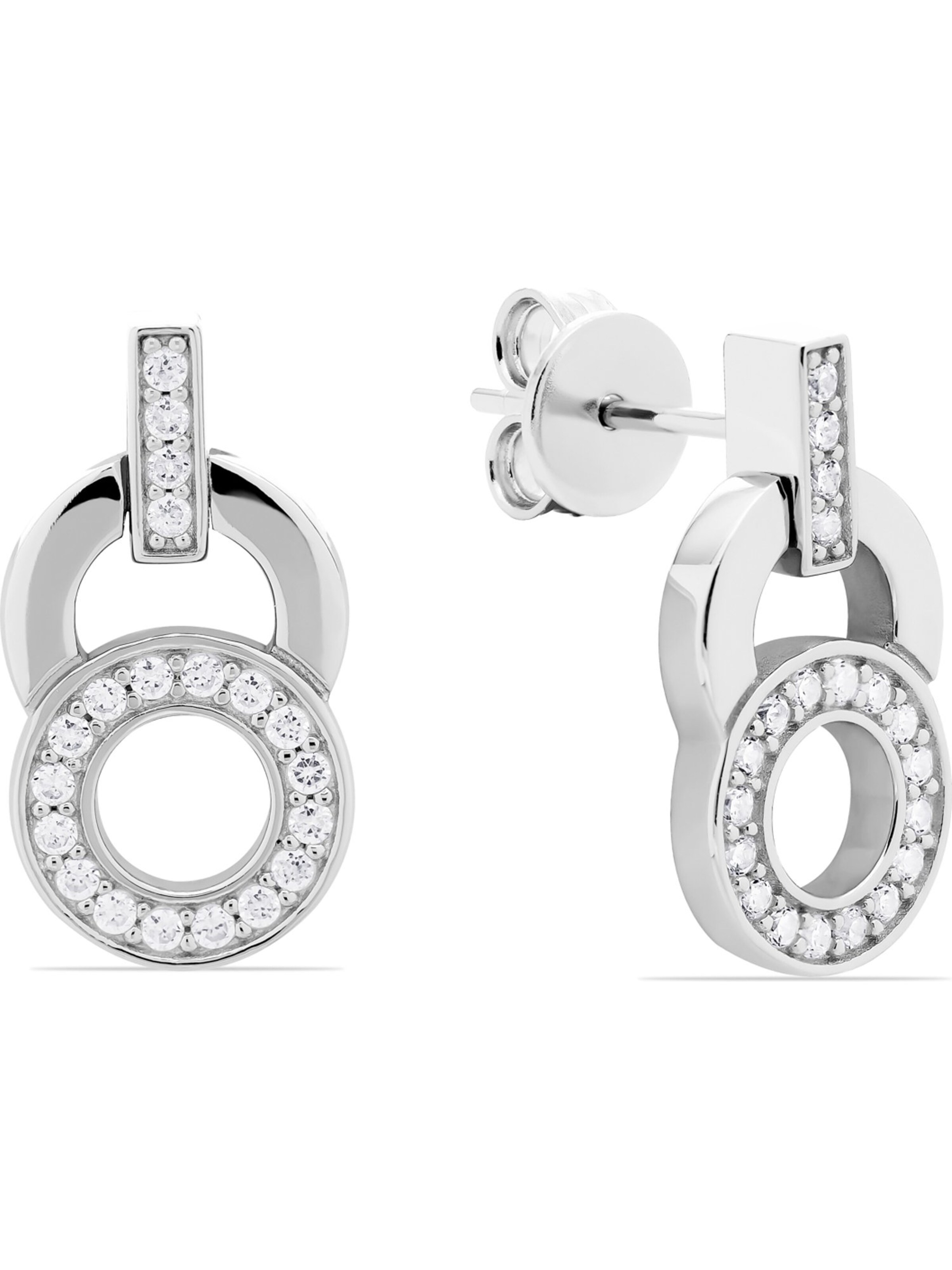 JETTE Earrings in Silver: front