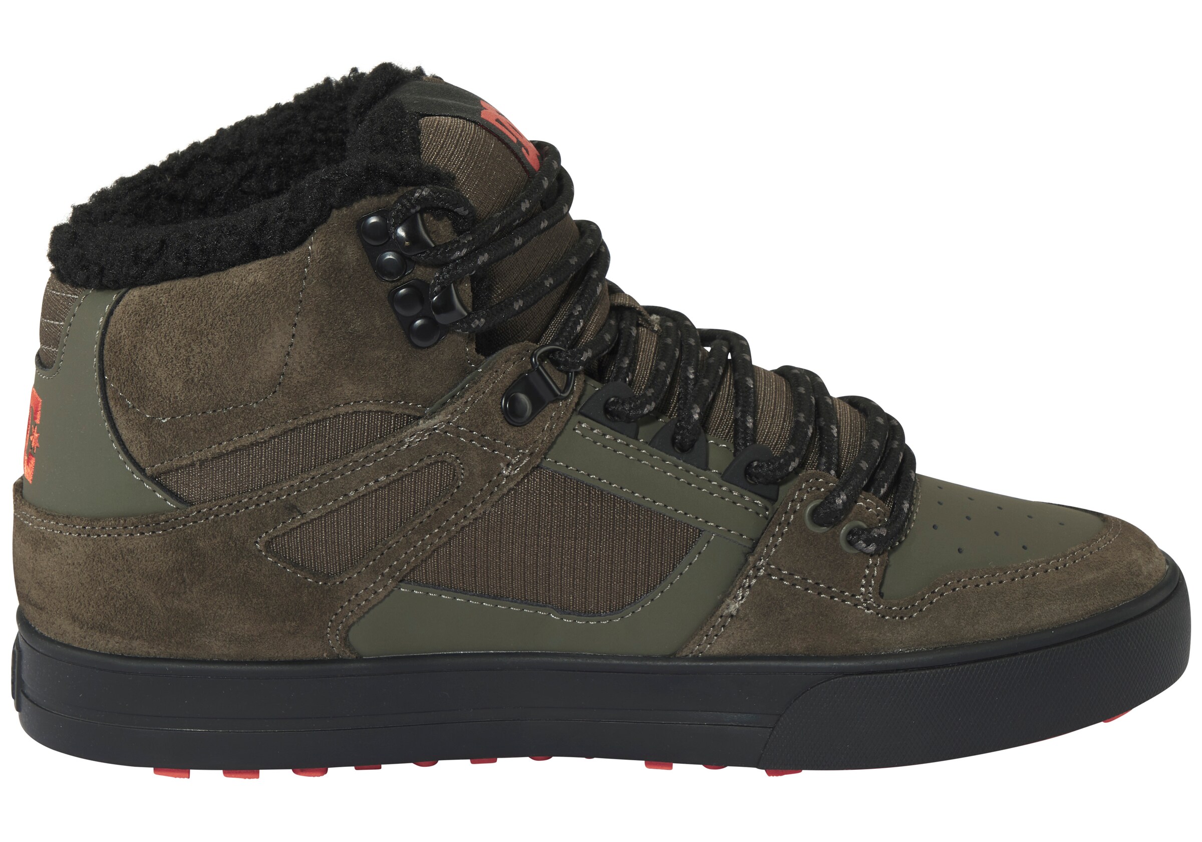 DC Shoes Lace-Up Boots in Green