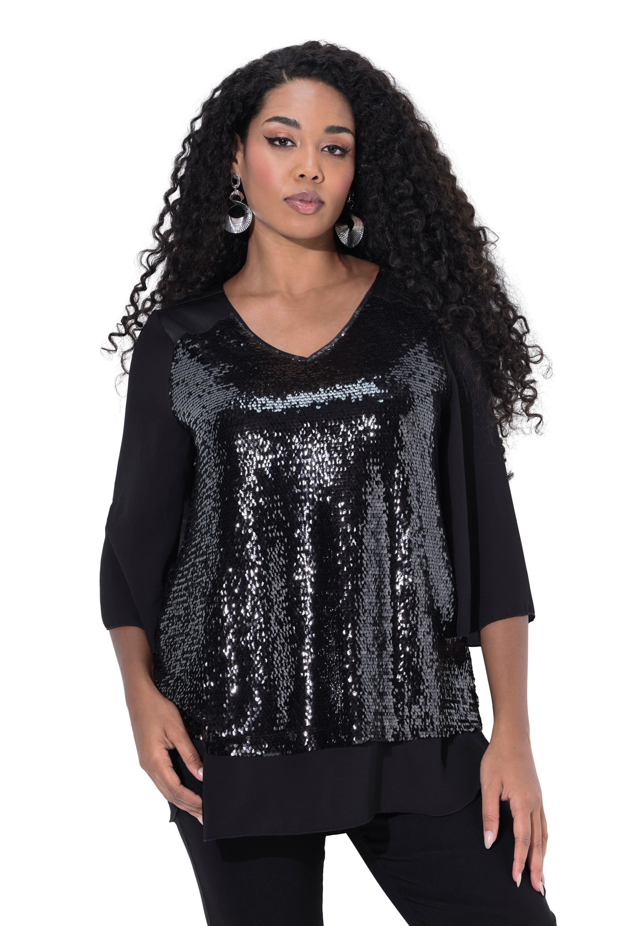 Ulla Popken Блузка в Черный: спереди