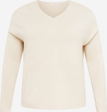 ONLY Carmakoma Pullover 'AMALIA' in Beige: predná strana