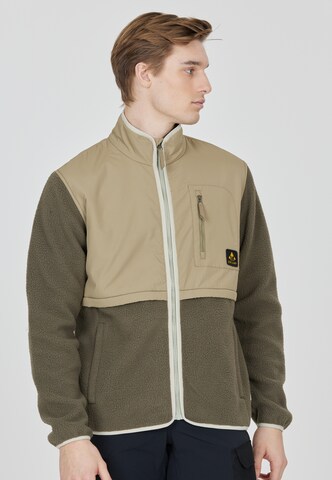 Whistler Athletic Fleece Jacket 'Oak' in Green: front