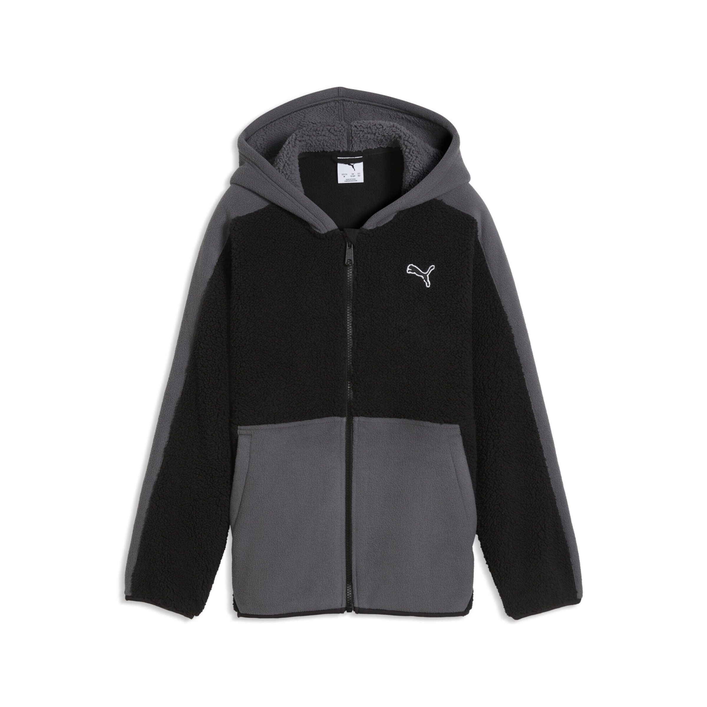 PUMA Fleecejacke in Schwarz: Vorderseite