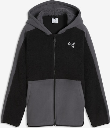 PUMA Fleecejacke in Schwarz: Vorderseite