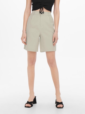 ONLY Regular Pleat-Front Pants 'Berry' in Grey: front