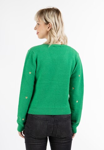 MYMO Knit Cardigan in Green