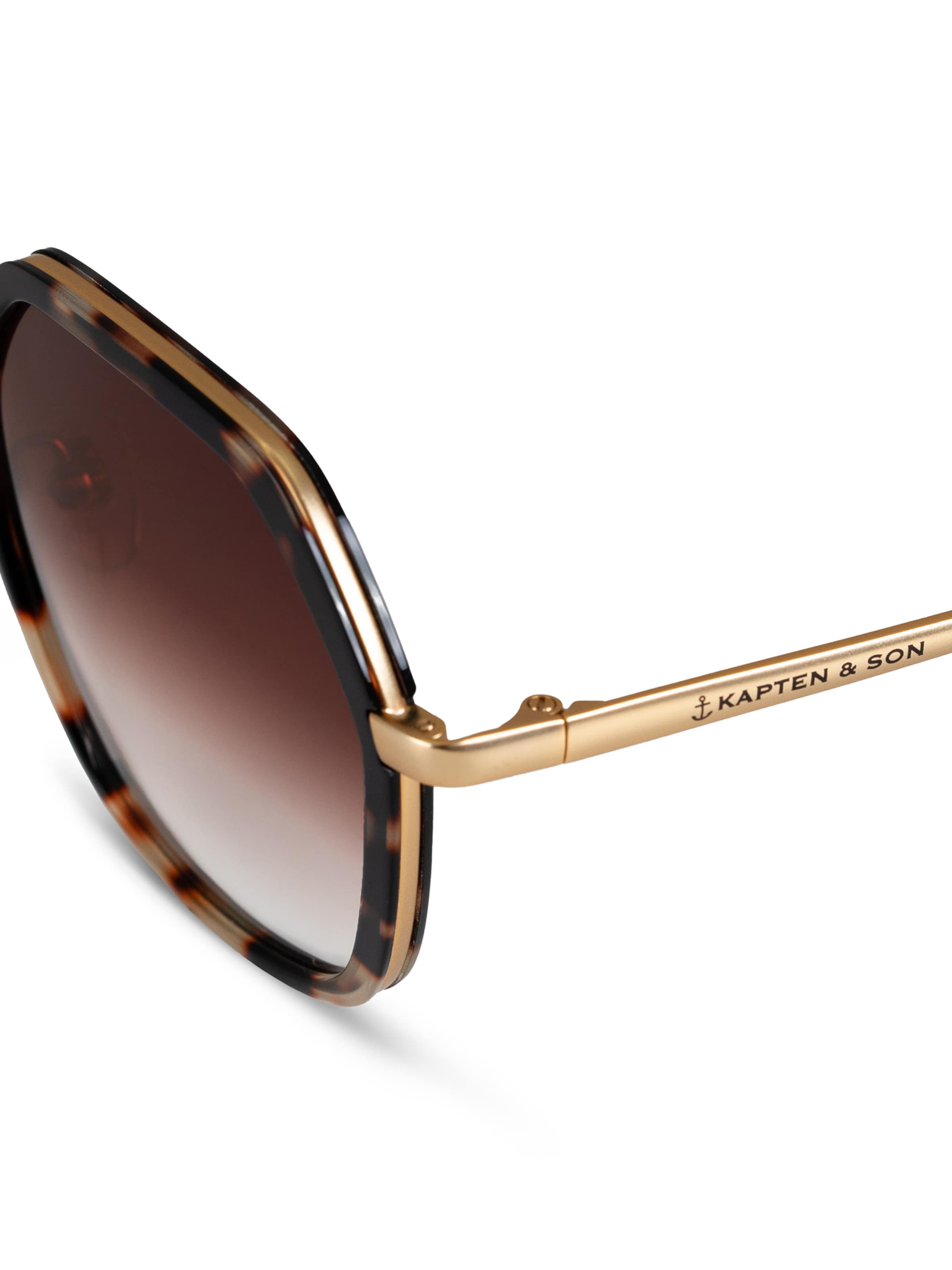 Kapten & Son Γυαλιά ηλίου 'Amsterdam Edge Umber Tortoise Brown' σε καφέ