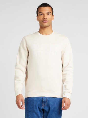 Sweat-shirt 'BEAU' GUESS en beige : devant