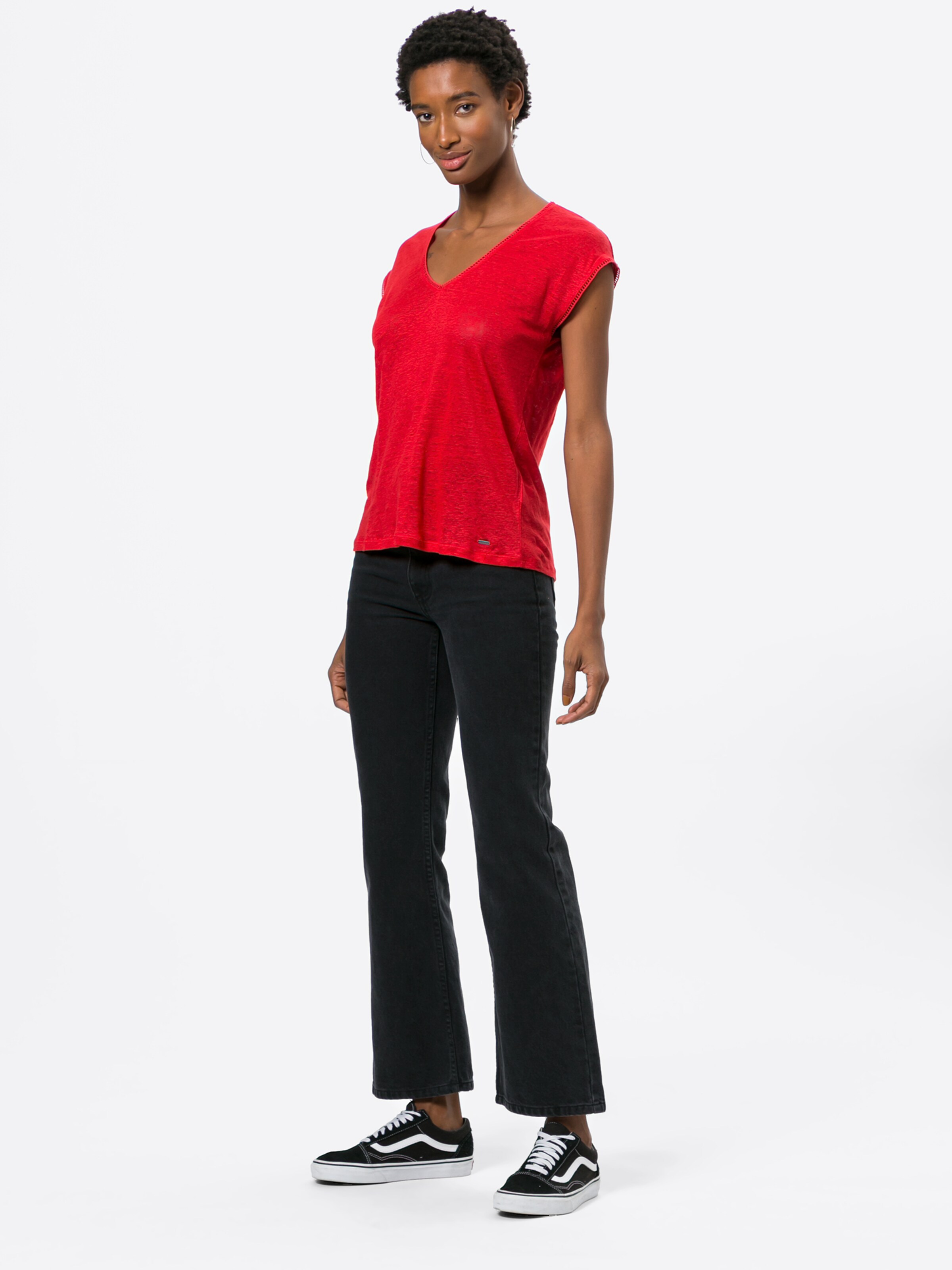 Frauen Shirts & Tops Pepe Jeans T-Shirt 'CLEMENTINE' in Rot - OM90394 Frauen Shirts & Tops Pepe Jeans T-Shirt 'CLEMENTINE' in Rot - OM90394