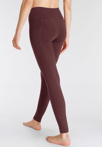 VIVANCE Skinny Workout Pants in Brown