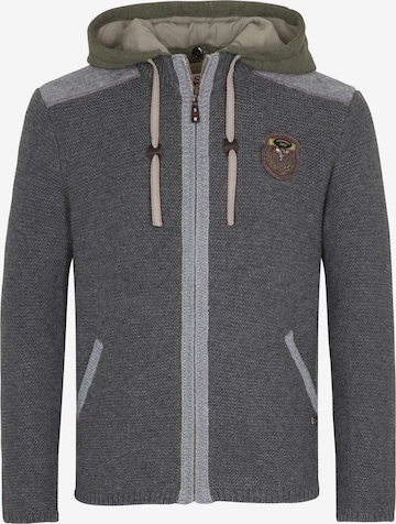 SPIETH & WENSKY Knit Cardigan 'Dakar' in Grey: front