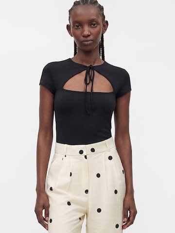 Abercrombie & Fitch Wide leg Bandplooibroek 'SLOANE' in Beige